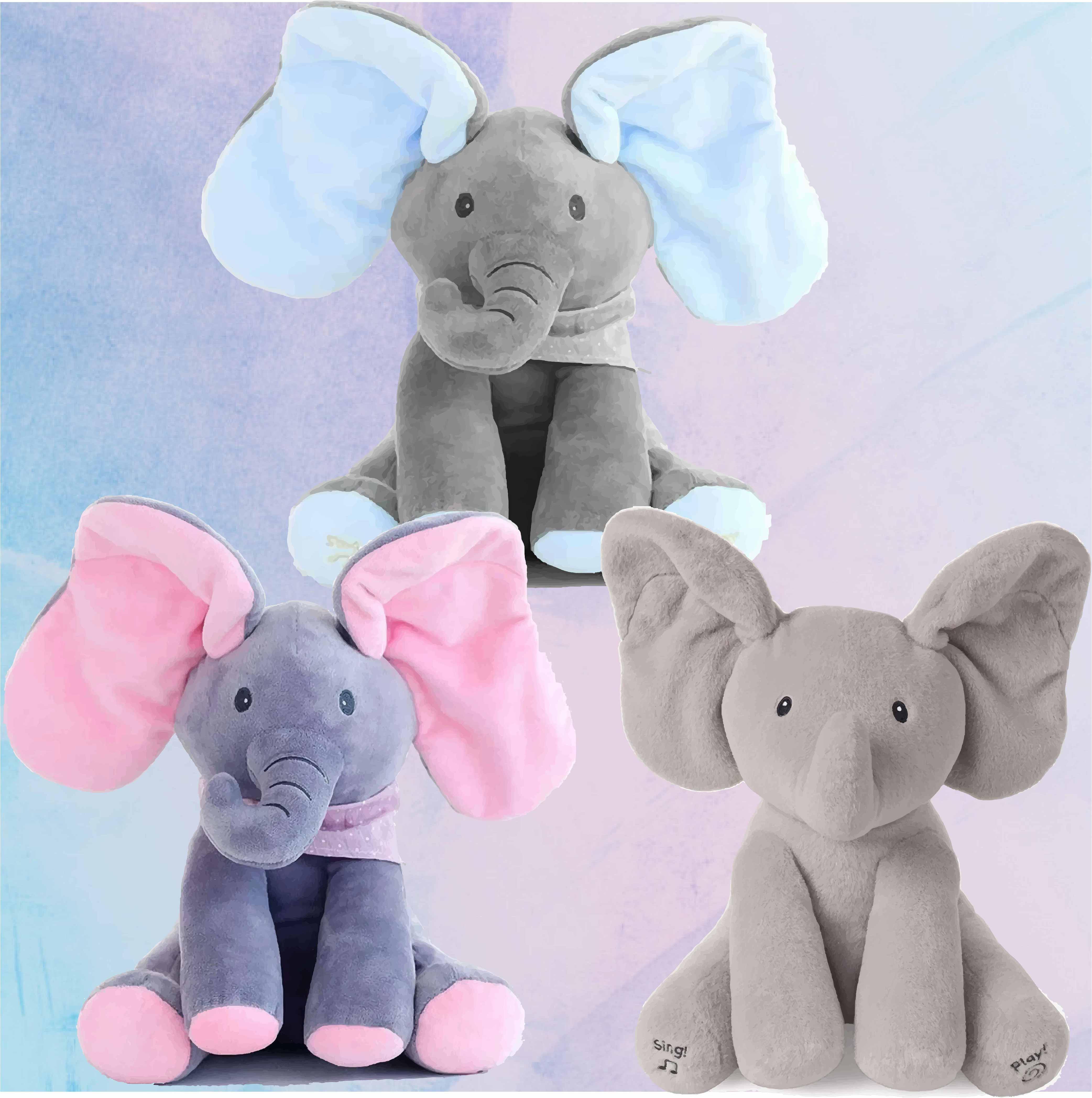 Baby Peek A Boo Animated Singing Elephant