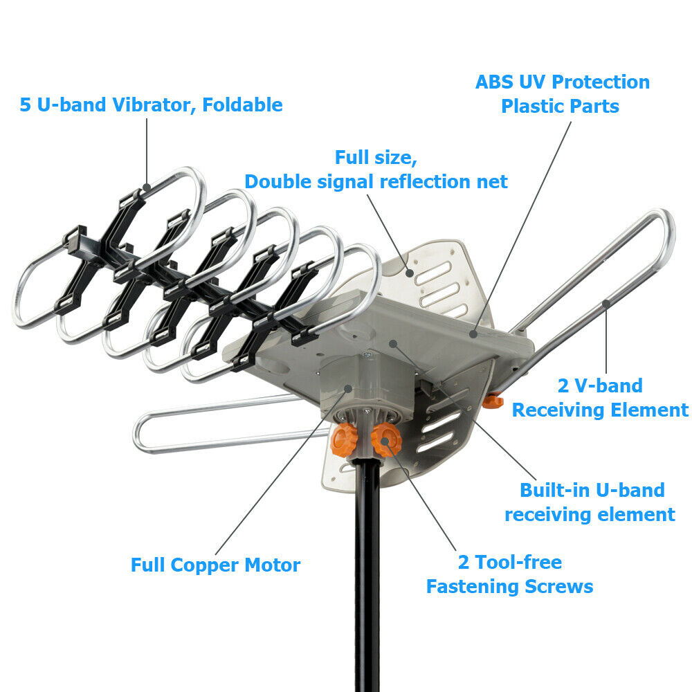 990 Mile Outdoor HD TV Antenna UHF VHF 4k