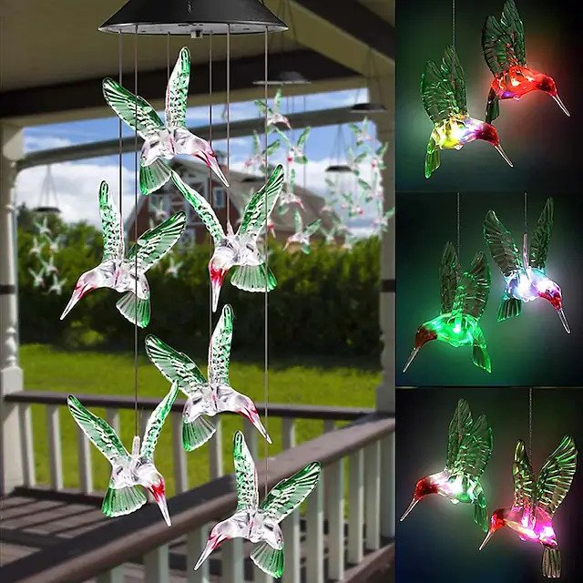 Hummingbird Solar Lights - Outdoor Solar String Lights