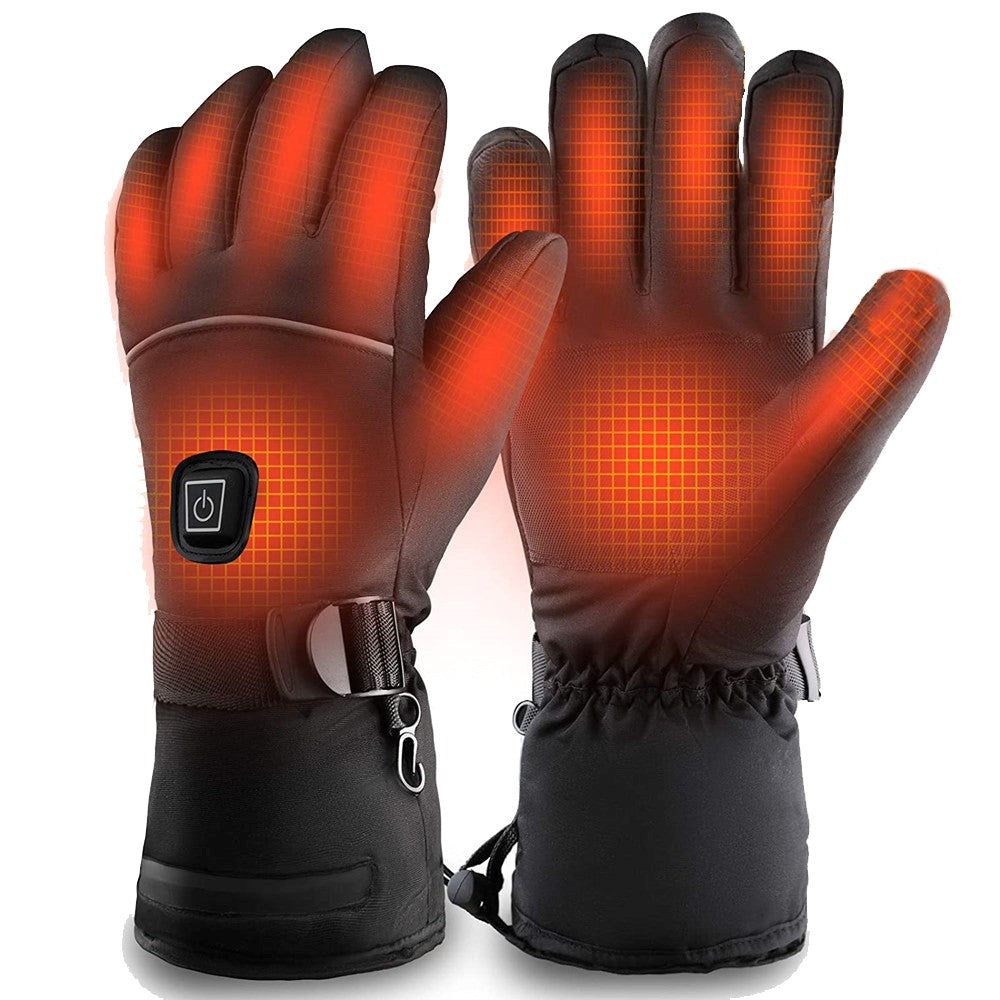 Heated Gloves -Motorcycle Battery Electric Waterproof Heated Gloves Touchscreen Winter Skiing